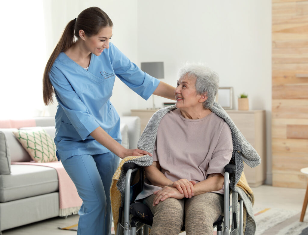 senior care in brighton beach, brooklyn. nurse taking care of an elderly woman