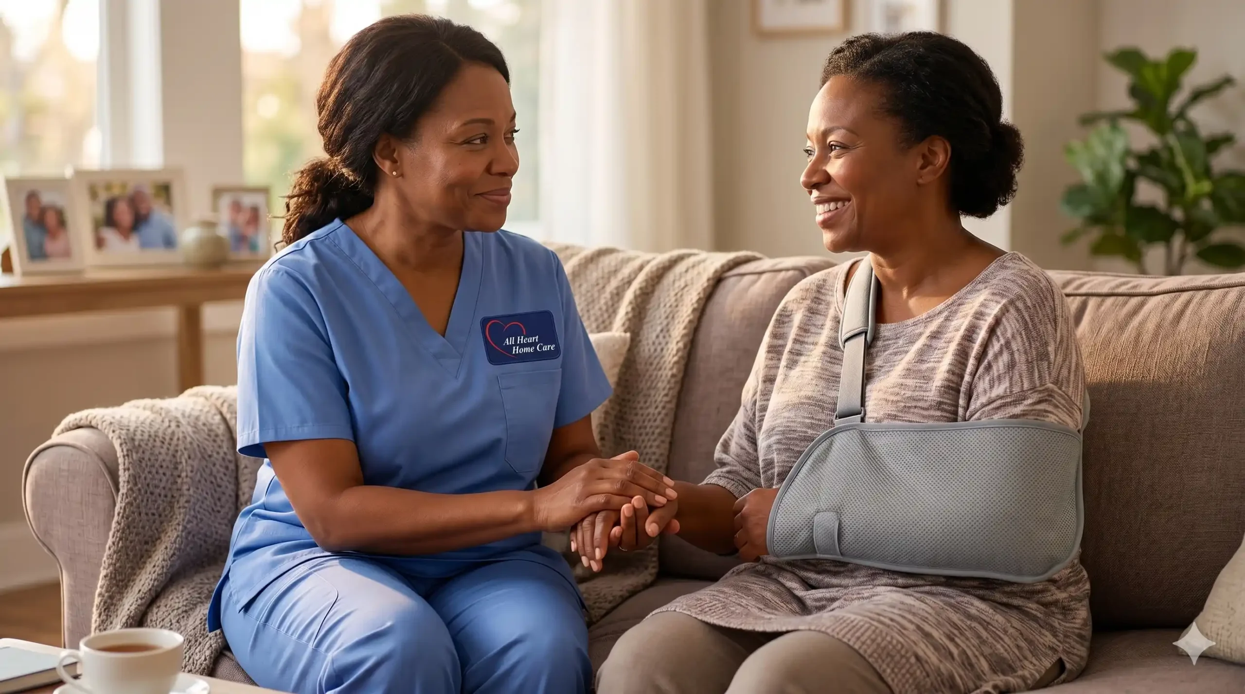 home care after should surgery, private nurse taking care of an elderly woman