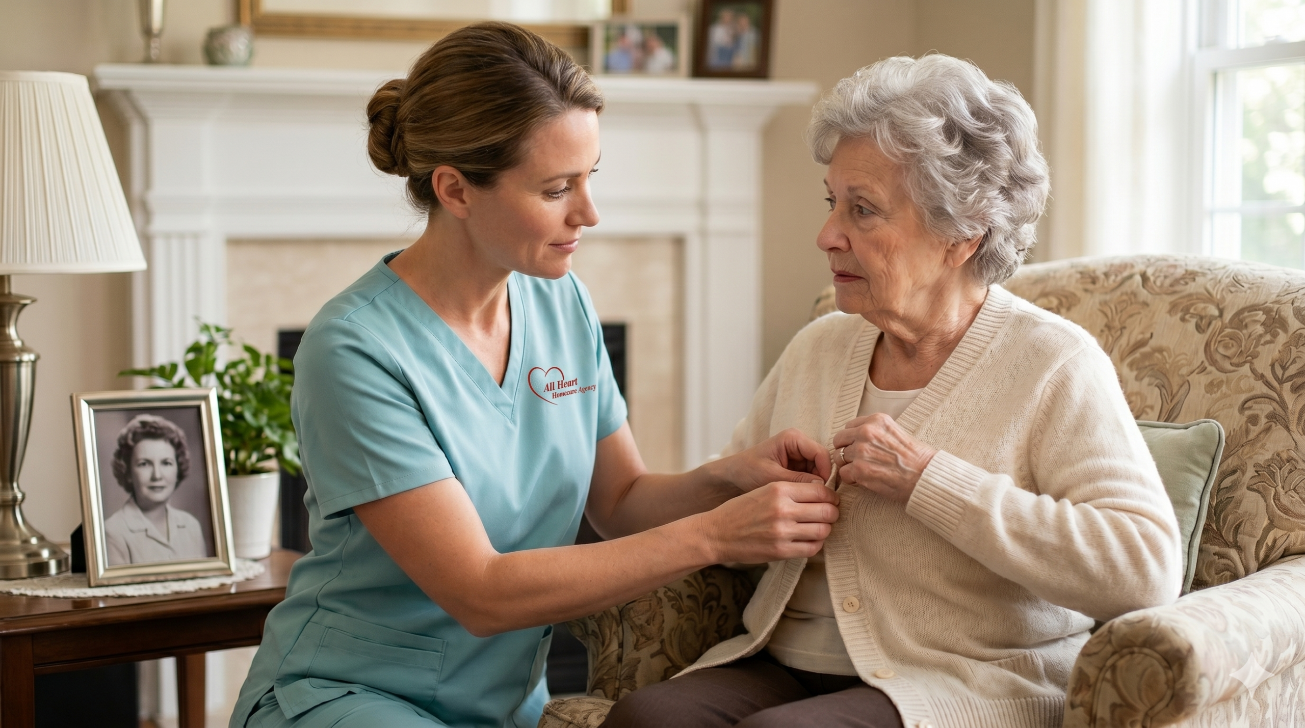 top non medical home care companies in nyc, nurse is taking care of an elderly woman