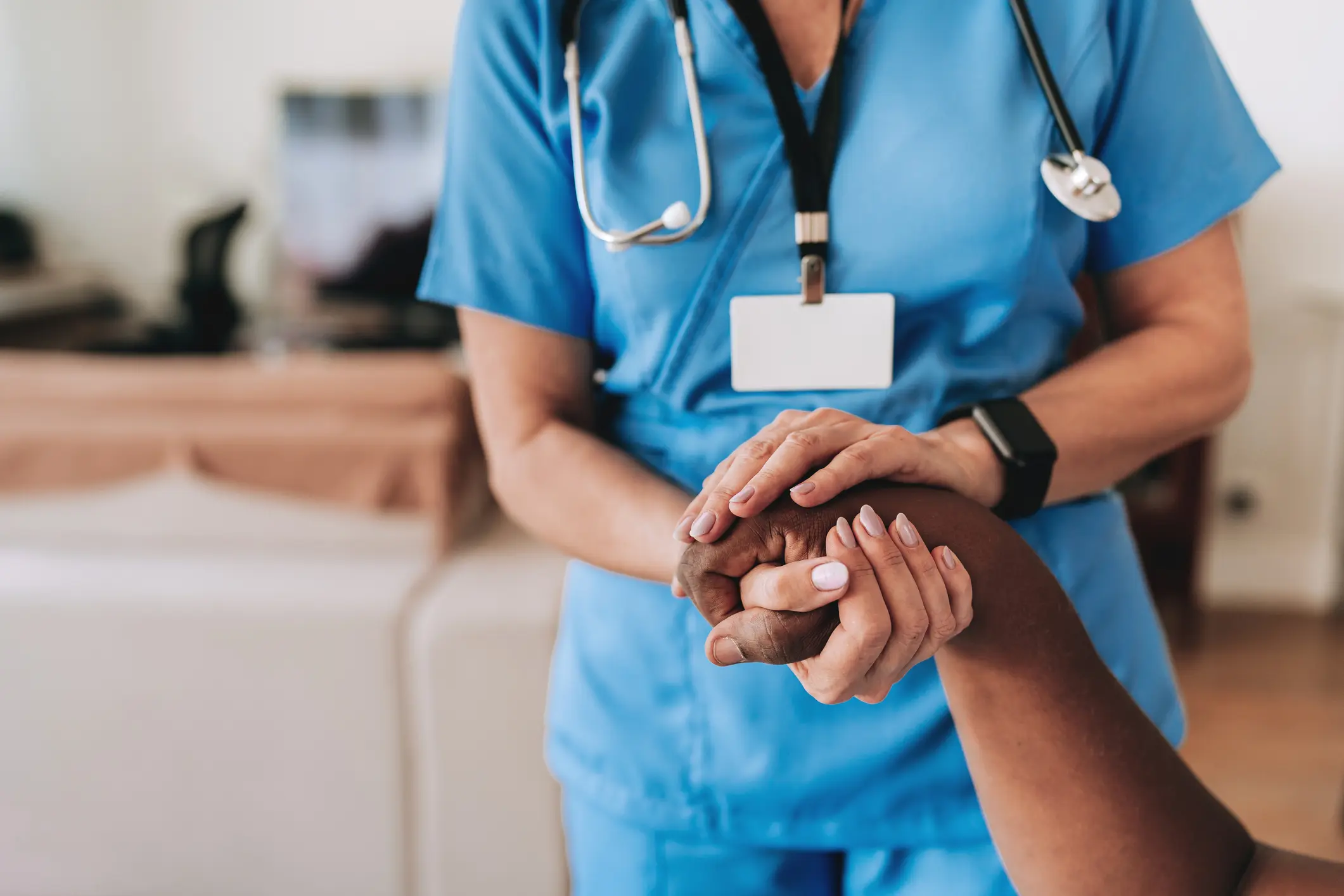 nurse taking care of a bronx elderly with home care services