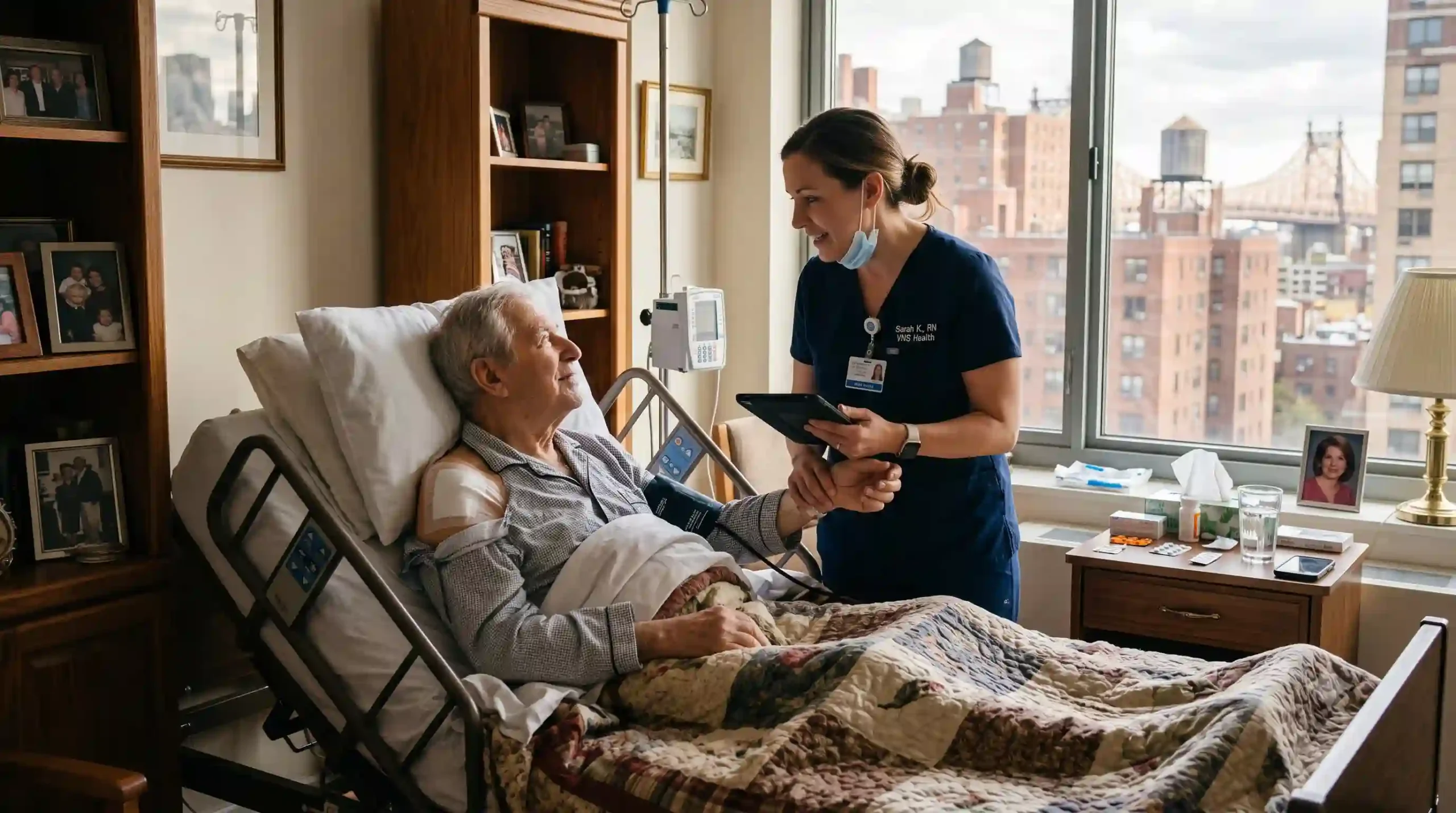 nurse taking care after an operation in NYC